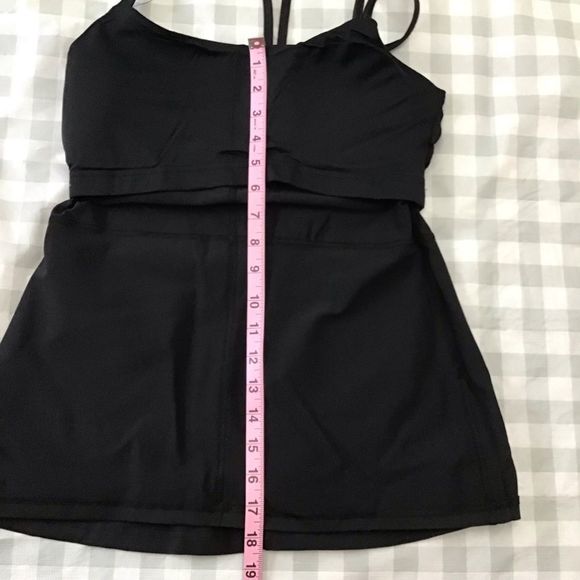 Sport light self bra tank top black soft gym training yoga running summer Large - Picture 7 of 14
